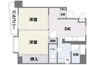 ハイツ三笠【4階】の間取り