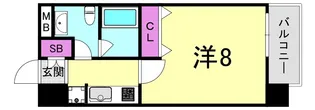 ディオレクレスト東心斎橋【8階】の間取り