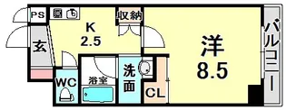 マリンシティ三宮【8階】の間取り