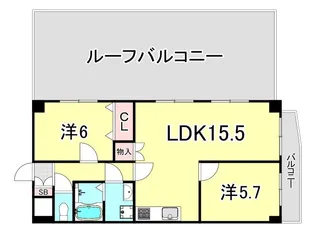 クリエイティブ・ハウス・中西【3階】の間取り