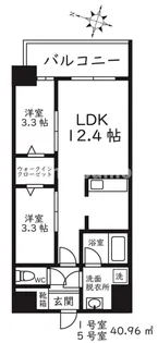 MODERN PALAZZO大名【9階】の間取り