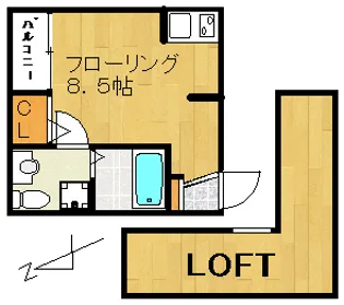 タスク麦野【1階】の間取り