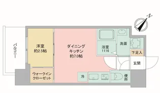 プレリスNEO神戸湊川公園ヴェルト【9階】の間取り