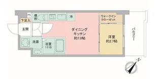 プレリスNEO神戸湊川公園ヴェルト【11階】の間取り
