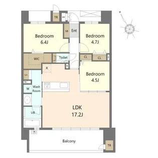S-RESIDENCE愛宕SOUTH【8階】の間取り