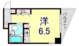 キューブ東塚口【9階】の間取り