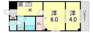八尾マンション(専任)【3階】の間取り
