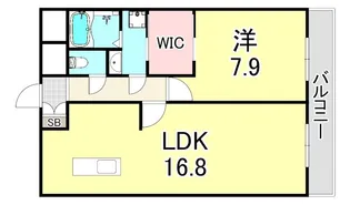 夙川ニューコーポ【5階】の間取り