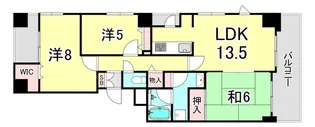ワコーレ夙川【1階】の間取り