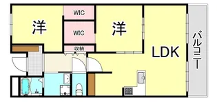 ラ・フォルテ仁川【2階】の間取り