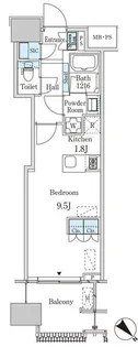 レガシス中目黒【6階】の間取り