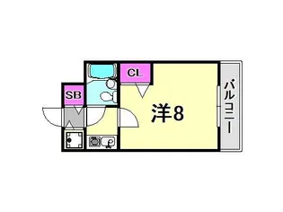 サンプラザ三宮【7階】の間取り