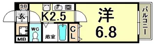 スワンズコート新神戸【4階】の間取り
