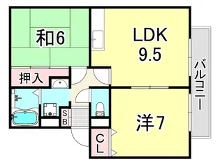 パル武庫川【1階】の間取り