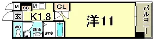 エスライズ新神戸【10階】の間取り