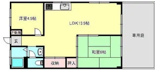 常盤台ハイツ【1階】の間取り