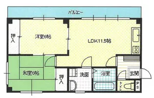 ウエストヒルハウス【3階】の間取り