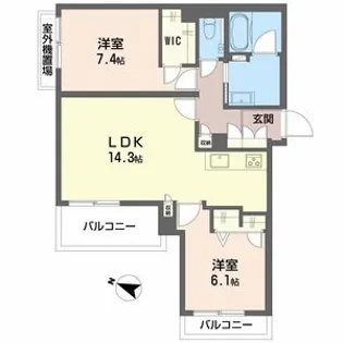シャーメゾン シエロ【2階】の間取り