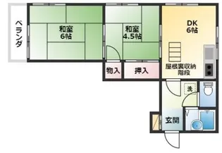 田村ハイツ 北側【2階】の間取り