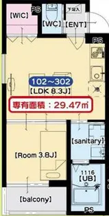 F asecia alcon【1階】の間取り