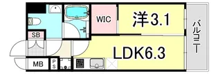 ヴェール尼崎城【2階】の間取り