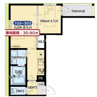 F asecia alcon【1階】の間取り