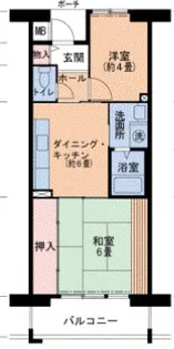 グリーンヒルズ鷹取3号棟【3階】の間取り
