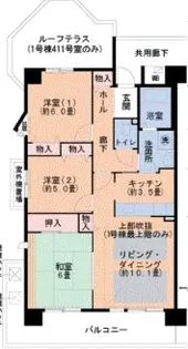 URKOBE・岡本4号棟【6階】の間取り