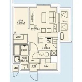 LEGALAND+NISHINOMIYA PARKSIDE【4階】の間取り