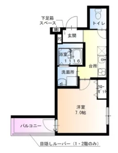 フジパレス西宮甲東園Ⅱ番館【2階】の間取り