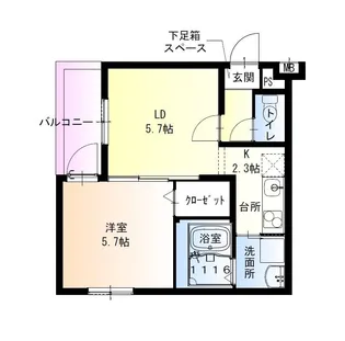 フジパレス西宮甲東園Ⅱ番館【3階】の間取り