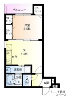 フジパレス西宮甲東園Ⅱ番館【3階】の間取り