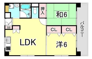 松園ハイツ【3階】の間取り