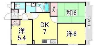 グランエクセル武庫【1階】の間取り