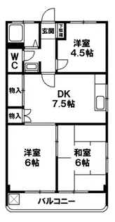 常盤台ハイツ【2階】の間取り