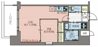 プレジオ難波【8階】の間取り