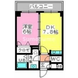 ベイシック大名【7階】の間取り