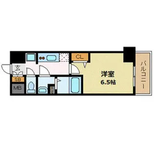 プレサンス神戸キュリオ【5階】の間取り