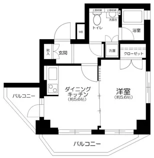 エスコートノヴェル用賀【4階】の間取り