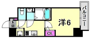 エスリード神戸三宮【5階】の間取り