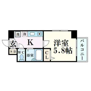 ブロスコート六甲Ⅱ【6階】の間取り
