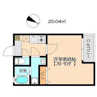 クレフラスト空港北B棟【2階】の間取り