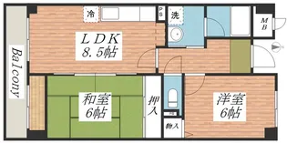 ミモザの館【1階】の間取り