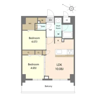 S-RESIDENCE薬院aureate【5階】の間取り