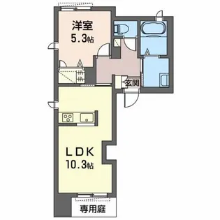 ウエストヒル中山手【1階】の間取り