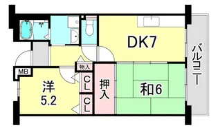 URサンラフレ鳴尾北 11号棟【2階】の間取り