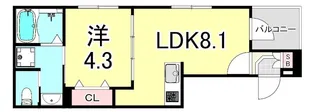 ユーリハイム千舟【3階】の間取り