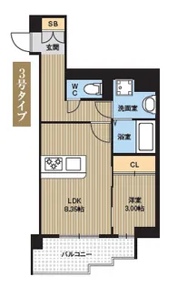 KL箱崎【2階】の間取り