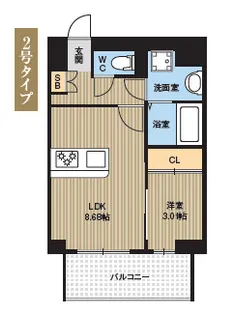 KL箱崎【3階】の間取り