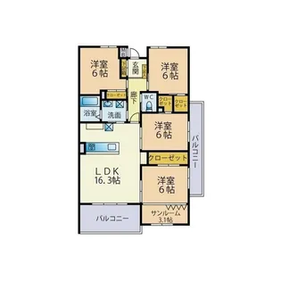 Leparterre城南【5階】の間取り